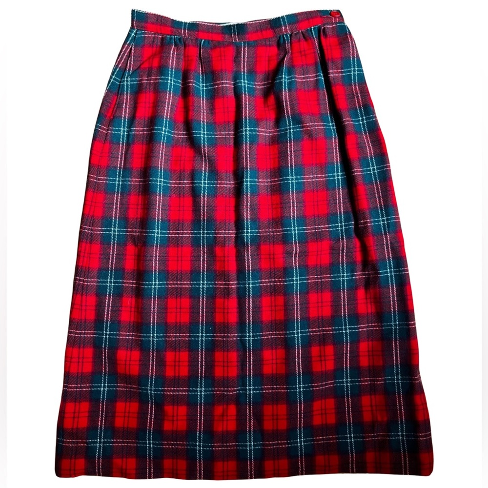 Vintage Authentic Lennox Tartan Plaid Pendleton Wool Pencil Skirt